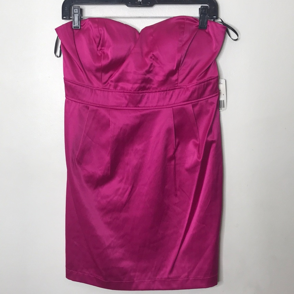 Satin pink dress